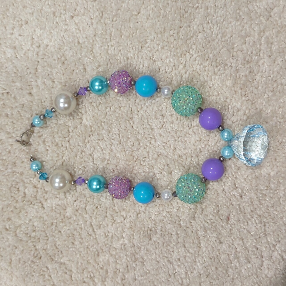 Frozen theme handmade necklace